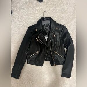 Brand new Guess black moto jacket (I believe this is faux leather) - never worn!